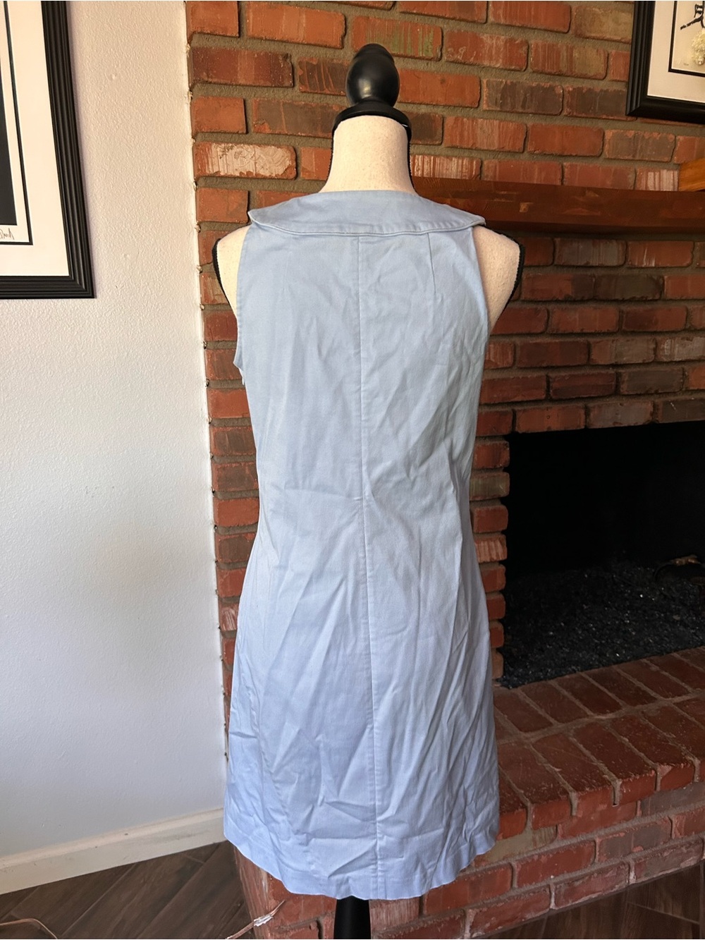 Tory Burch Gerrit Sleeveless Sheath Dress in Silverlake Blue Sz 2 - Picture 9 of 10